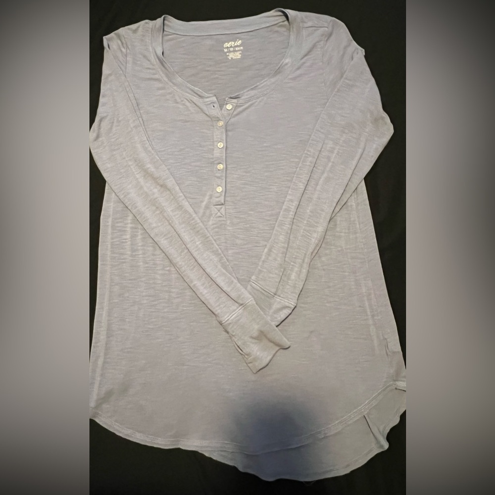 Aerie Soft blue Long Sleeve Top